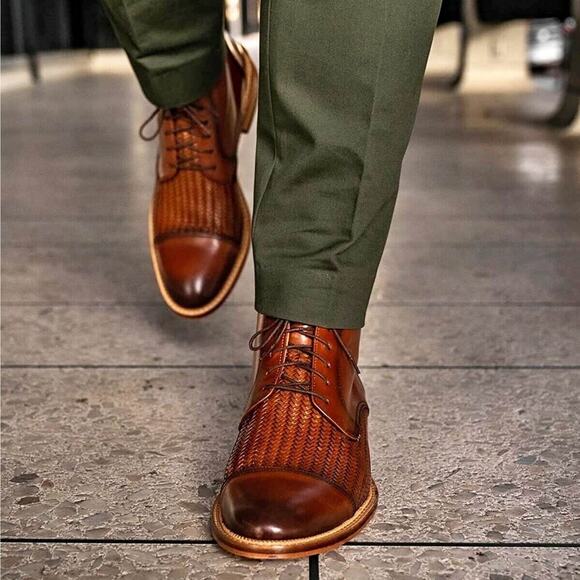 GINANNI Mens 12 Mount Solaro Italian Calf Leather Chukka Boot NWB 40% OFF $365 - Picture 10 of 11